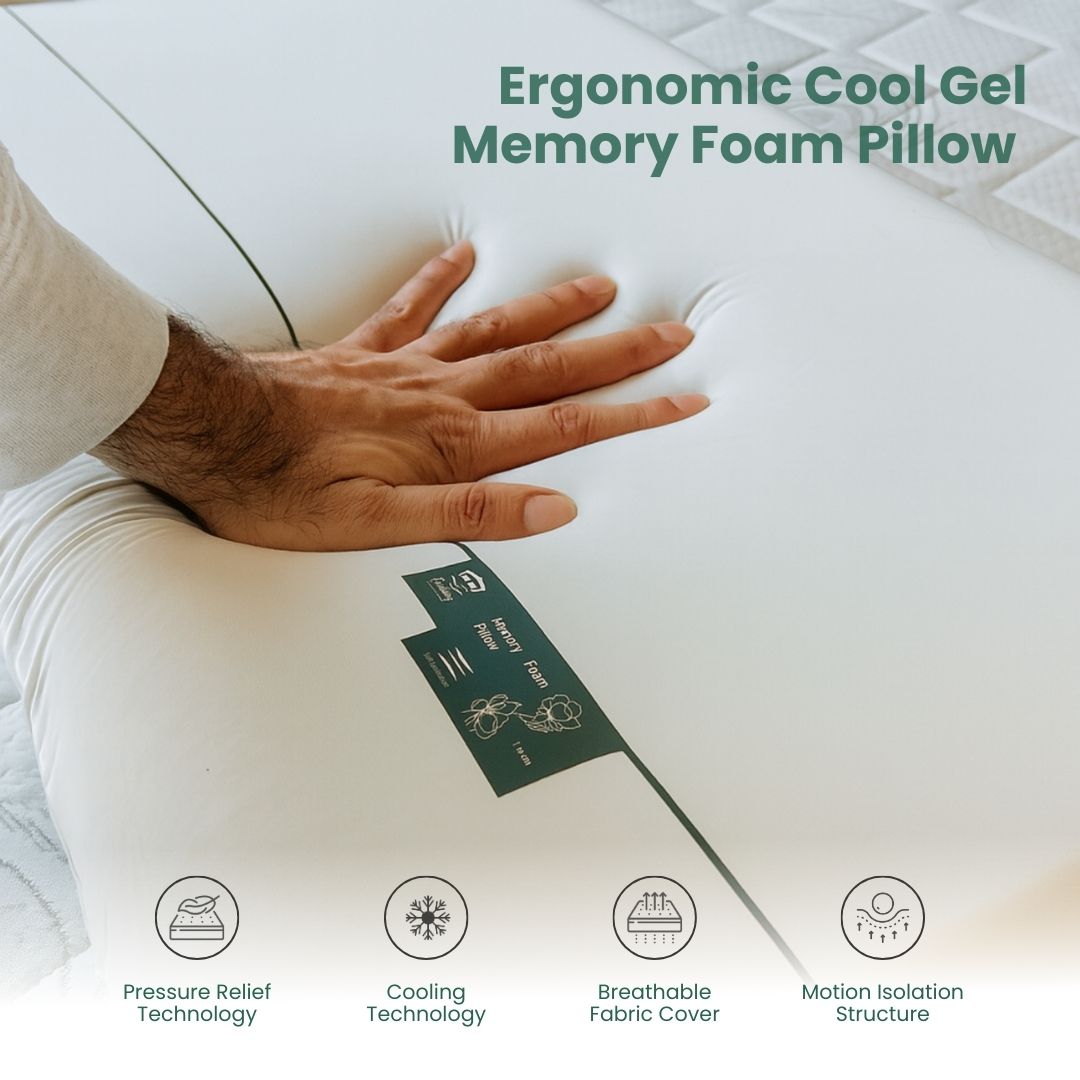 Dual Sense Memory Foam Pillow – Neck Protection & Spinal Support