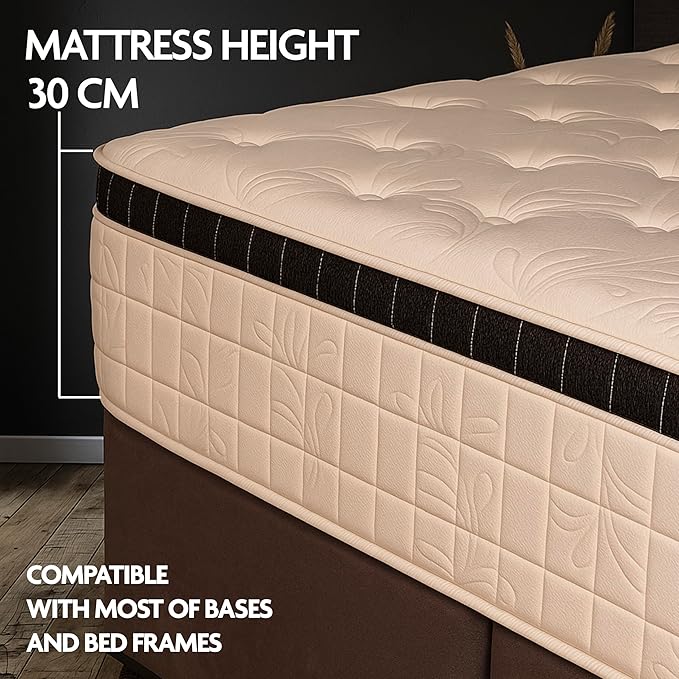 Pocket Cool Gel Memory Foam  Mattress | Plush Hybrid Euro Top with Cooling Gel