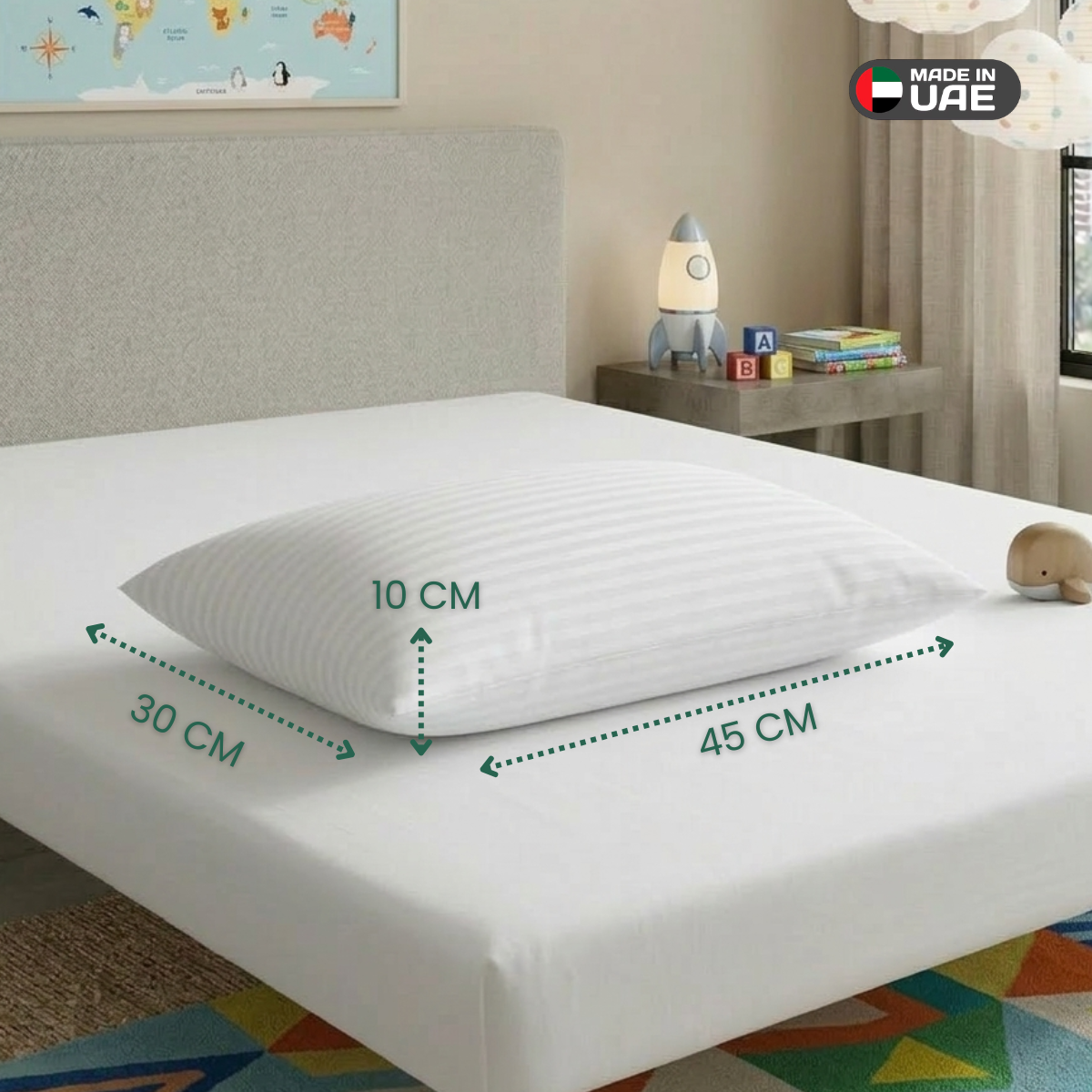 300TC Premium Cotton Anti-Allergy Kids Pillow 30x45 cm