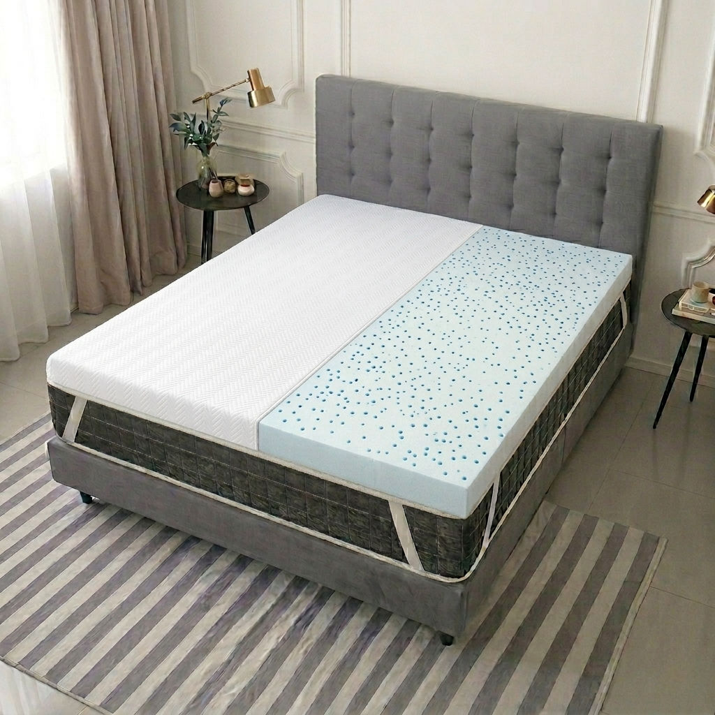 Cool Gel Memory Foam Mattress Topper | Gel Foam for Comfort and Support