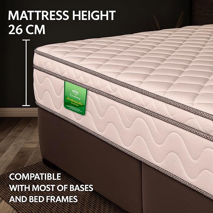orthopedic euro top mattress height mage